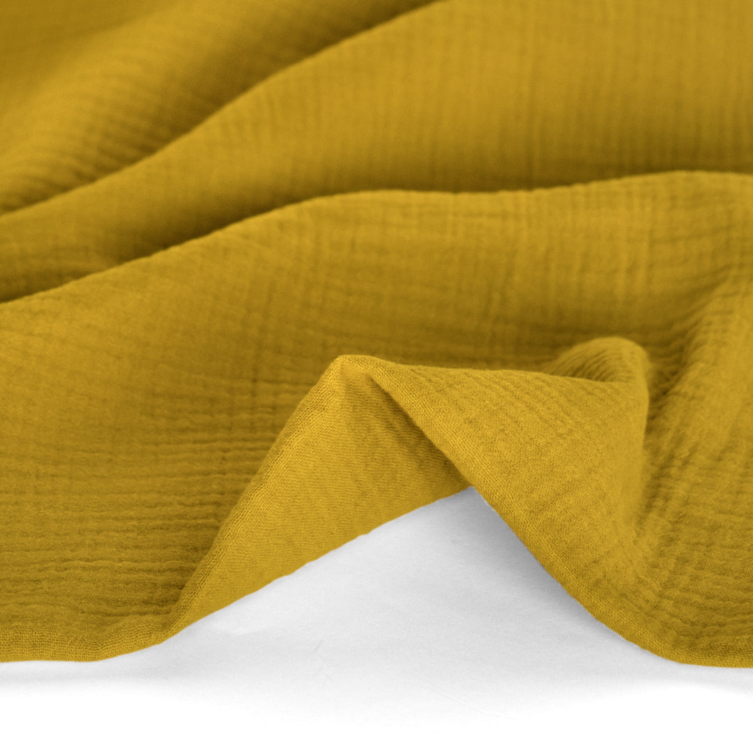Organic Cotton Double Gauze - Citron | Blackbird Fabrics