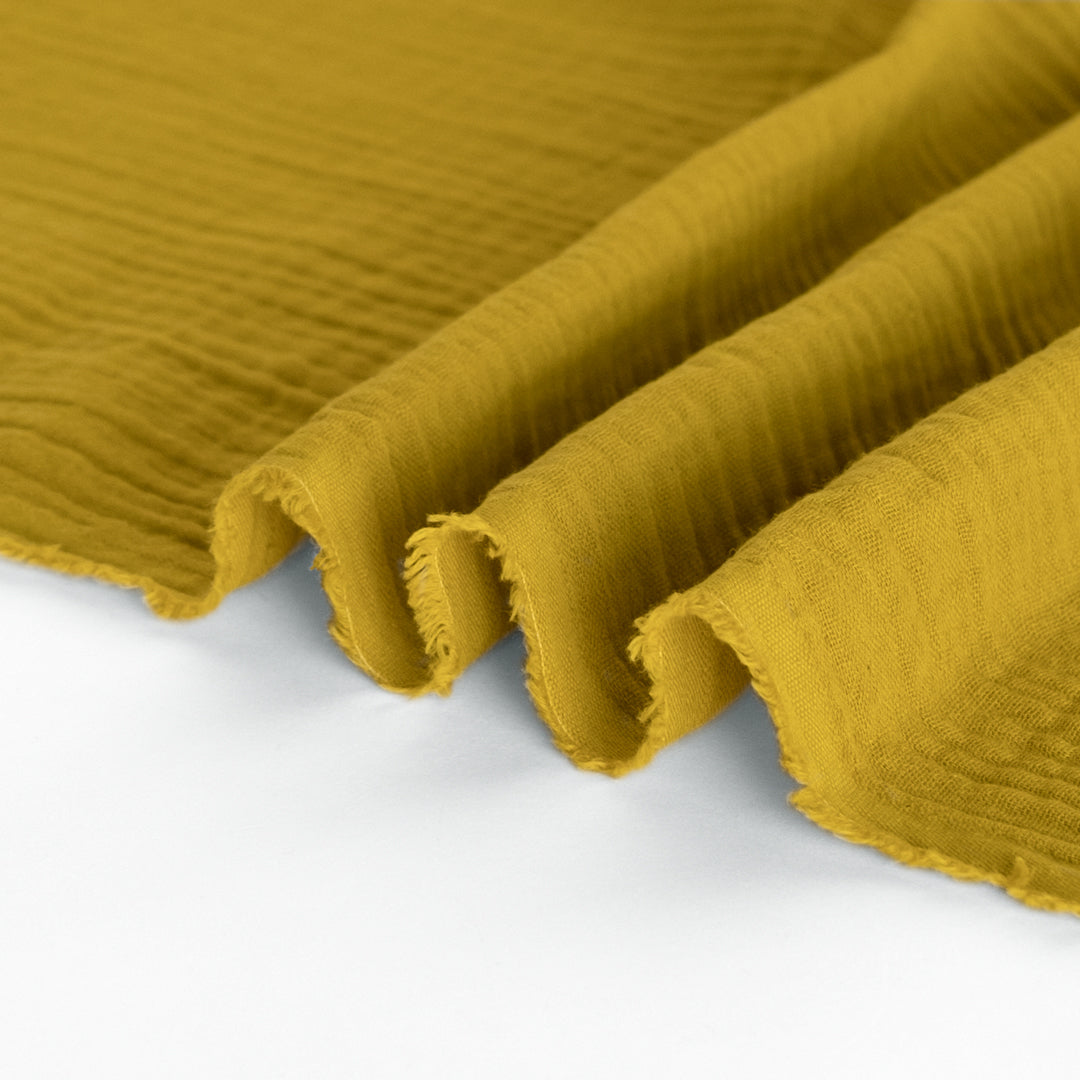Organic Cotton Double Gauze - Citron | Blackbird Fabrics