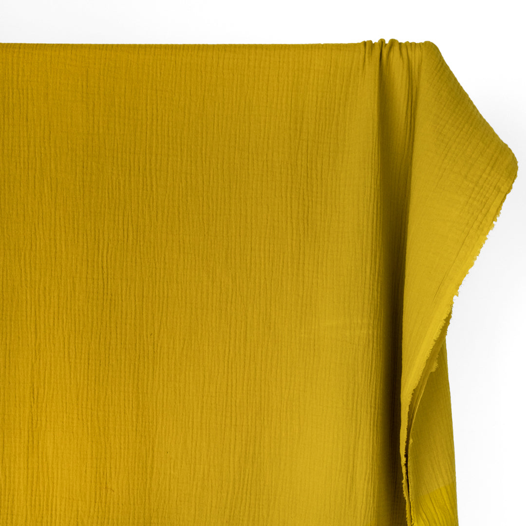 Organic Cotton Double Gauze - Citron | Blackbird Fabrics