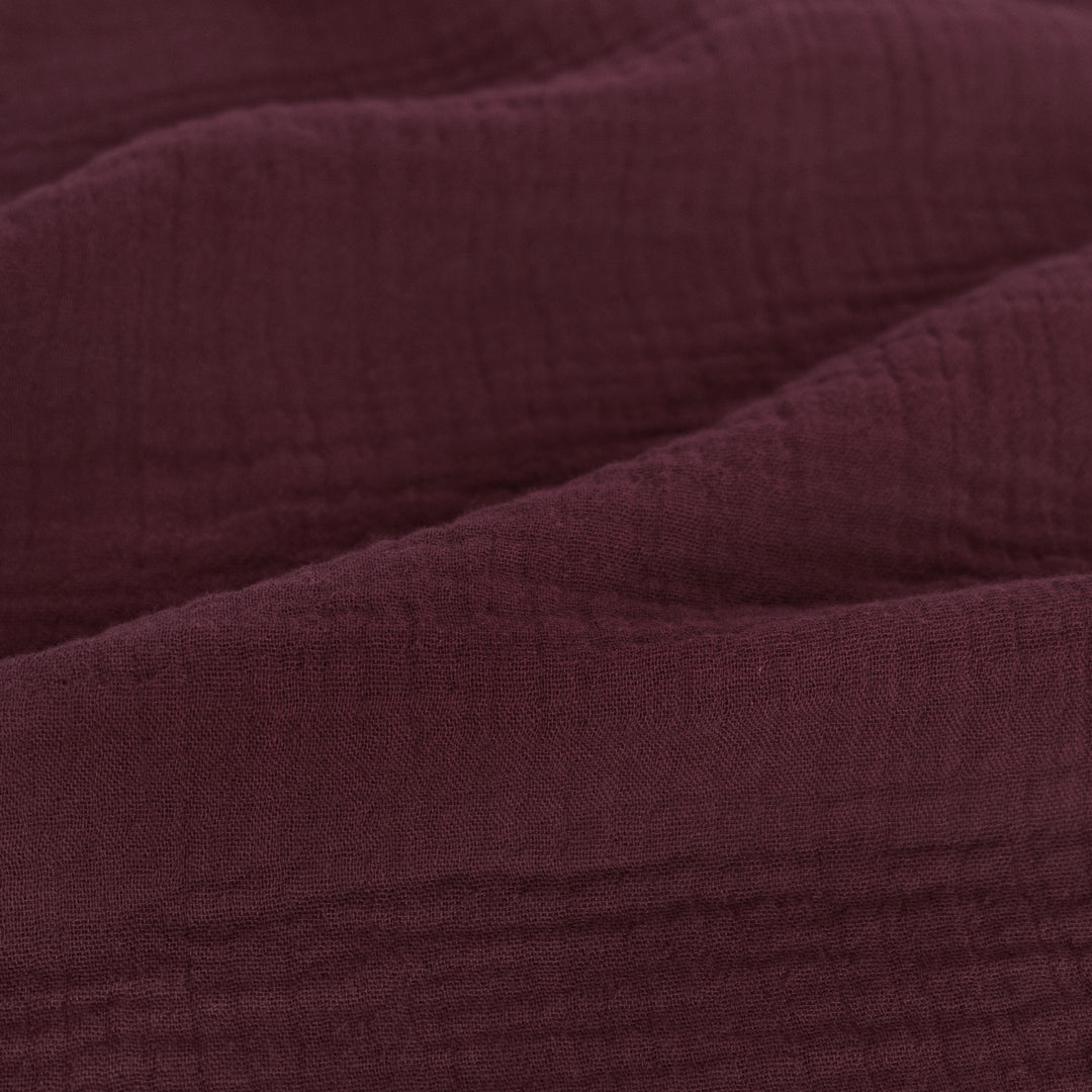 Organic Cotton Double Gauze - Mulberry | Blackbird Fabrics