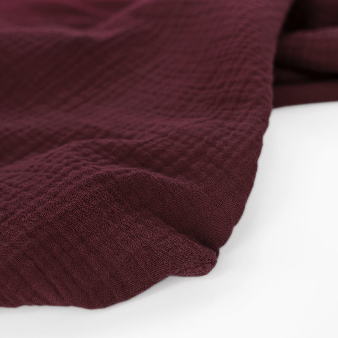 Organic Cotton Double Gauze - Mulberry | Blackbird Fabrics