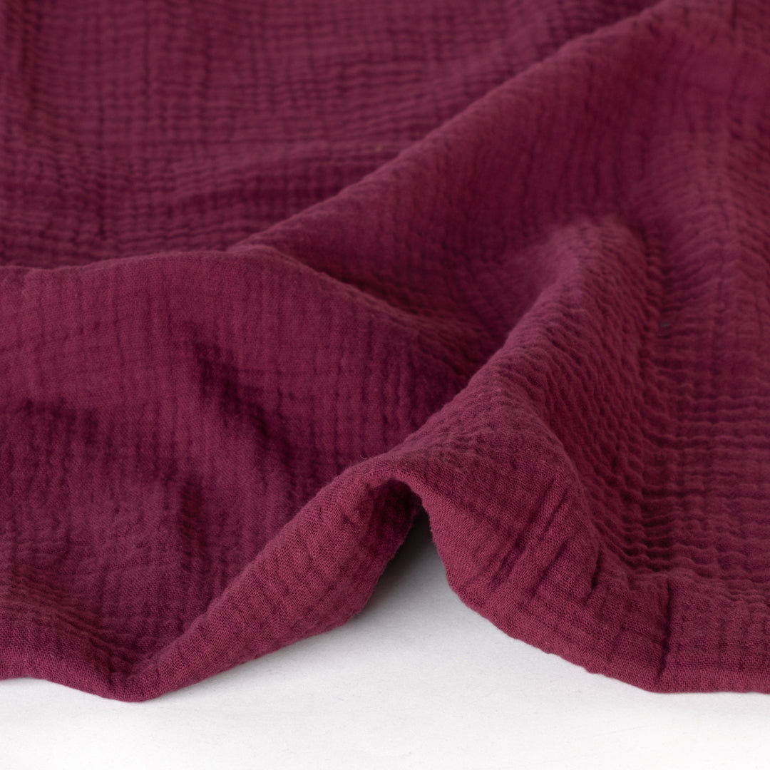 Organic Cotton Double Gauze - Port | Blackbird FabricsOrganic Cotton Double Gauze - Port | Blackbird Fabrics