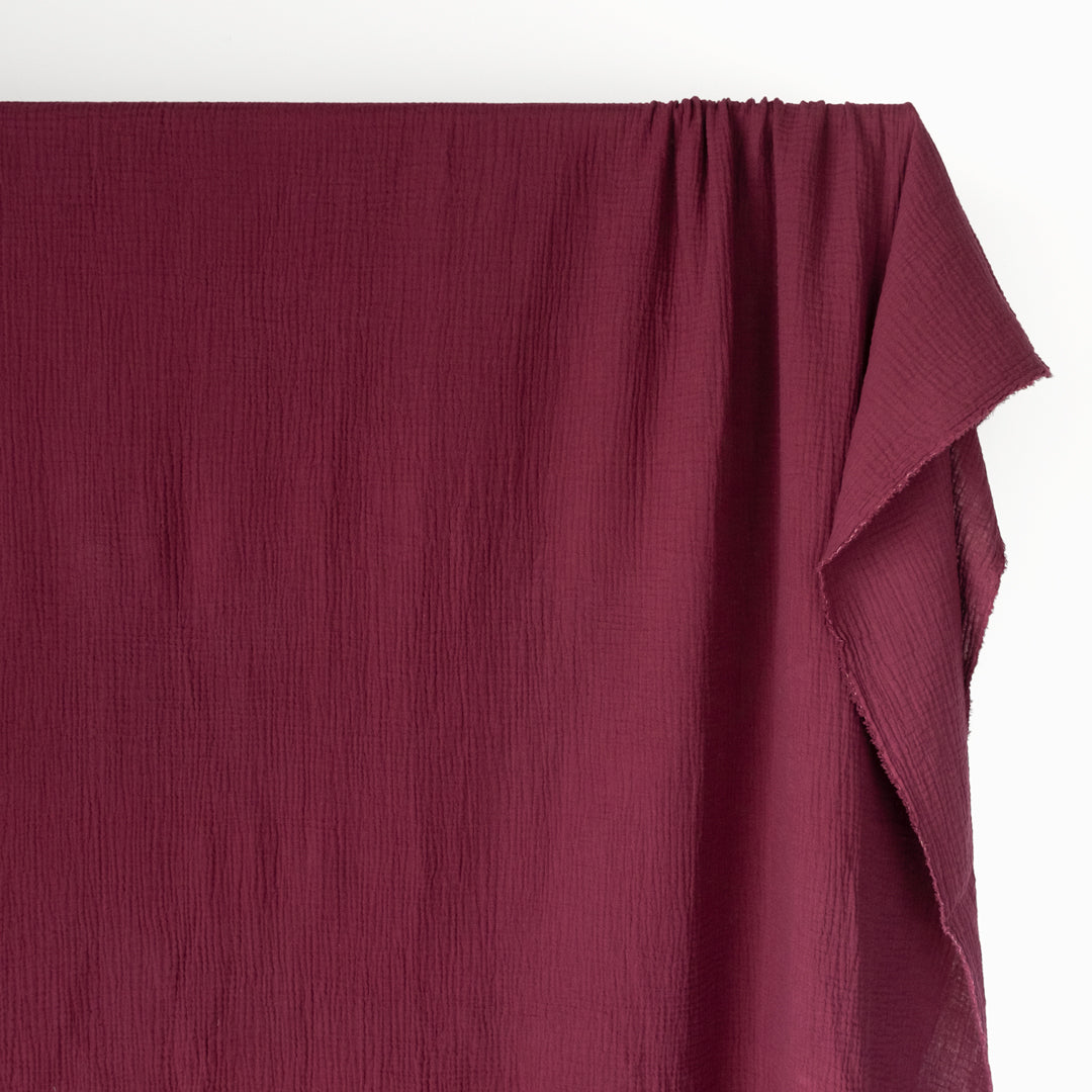 Organic Cotton Double Gauze - Port | Blackbird FabricsOrganic Cotton Double Gauze - Port | Blackbird Fabrics
