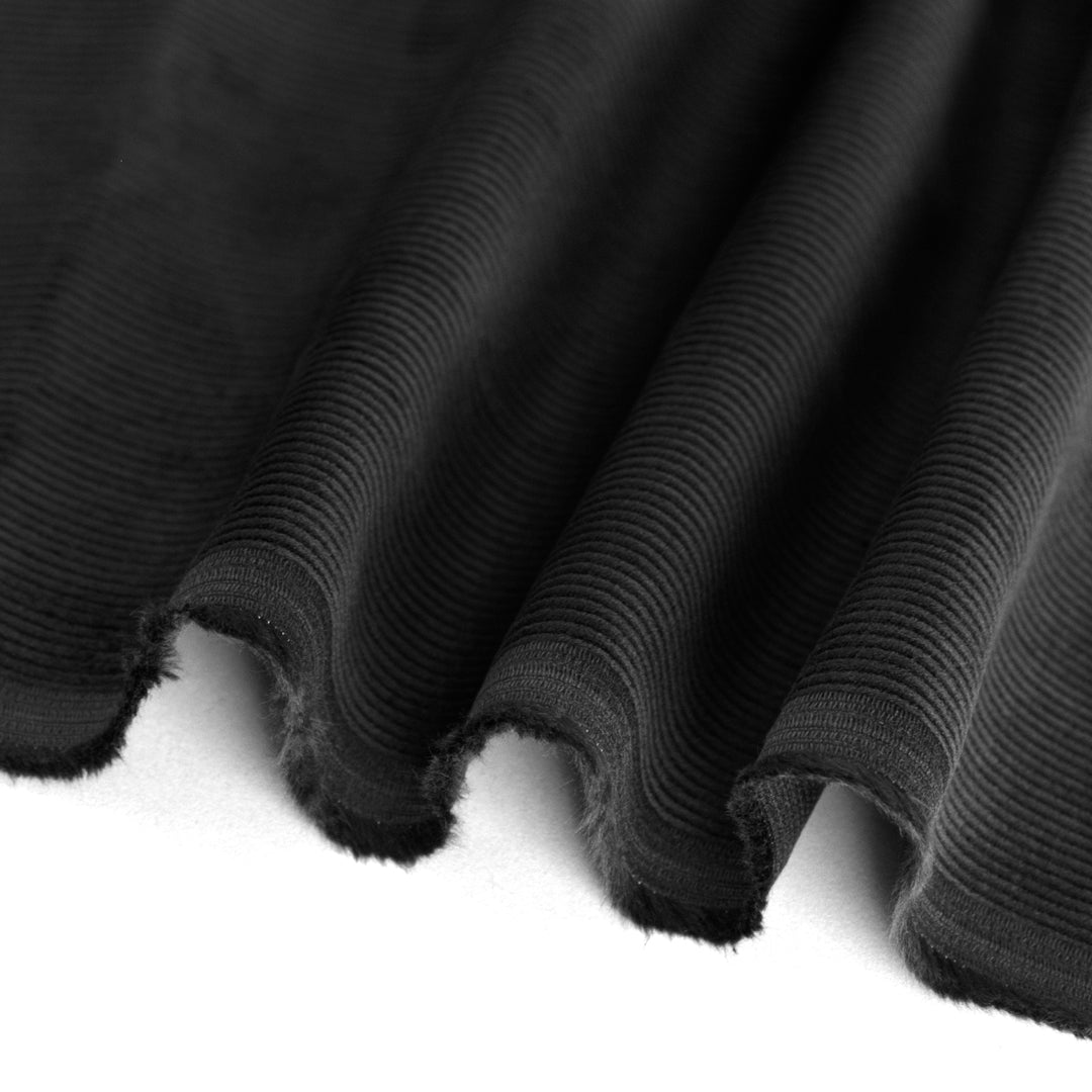 Standard fine cotton corduroy, 100% natural fiber in Black