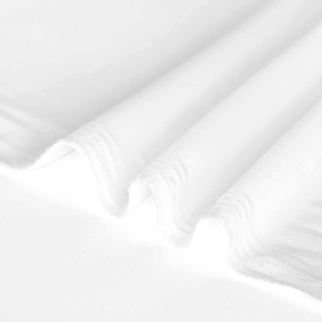 Firm Power Mesh Lining - White | Blackbird Fabrics