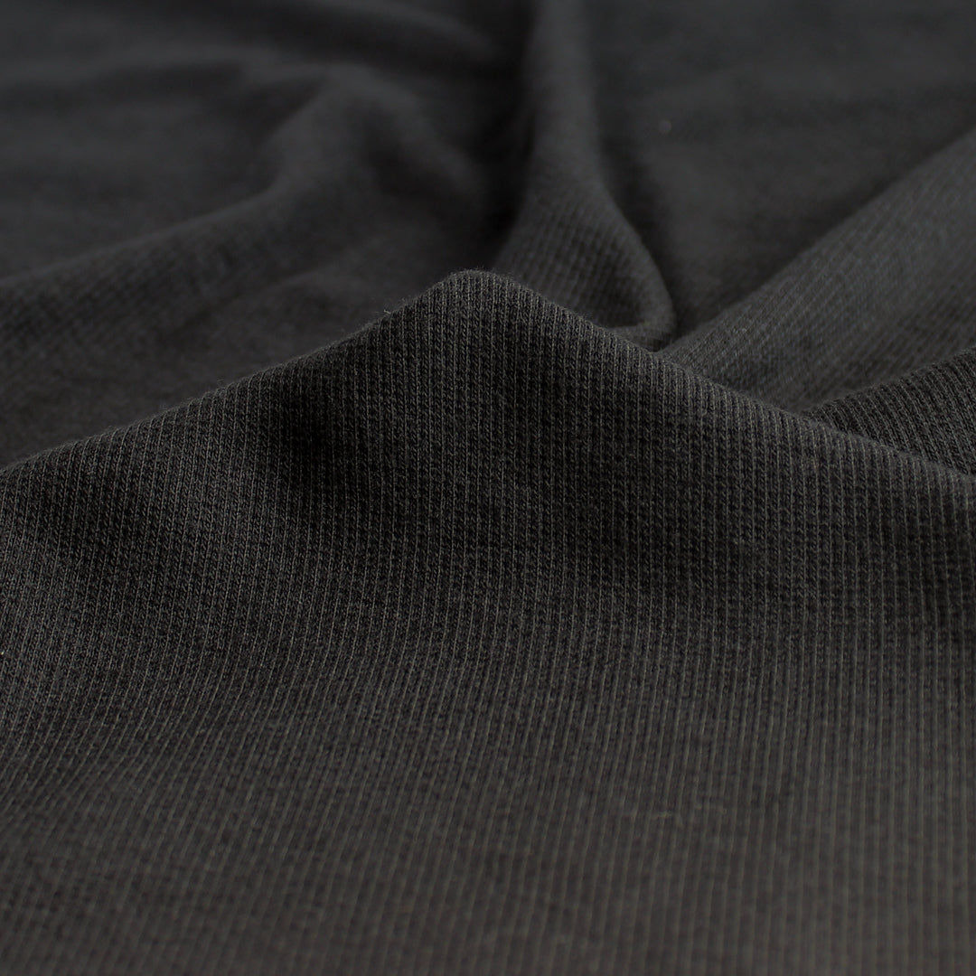 Bamboo & Cotton 2x2 Ribbing - Black