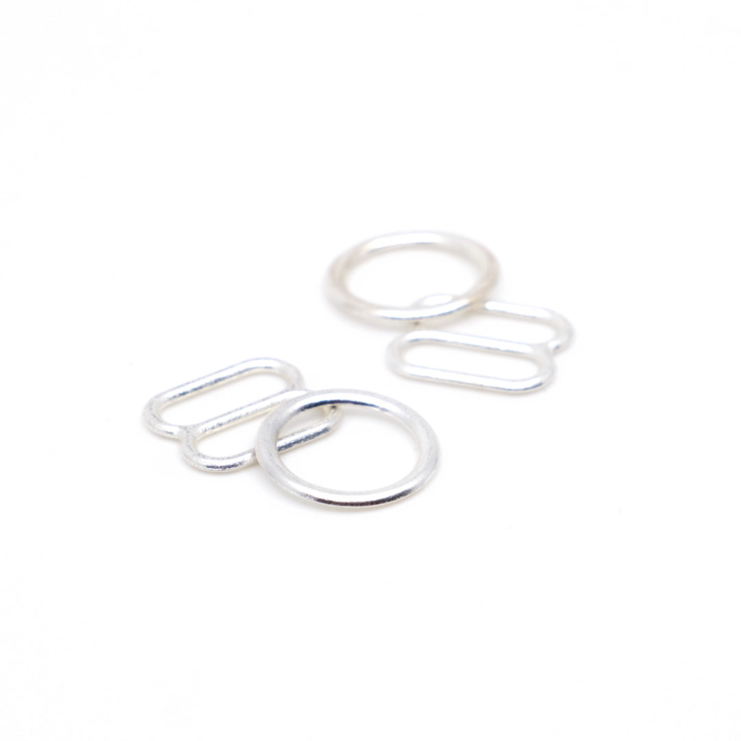 3/8" (9mm) Rings & Sliders, Set of 2 - Silver