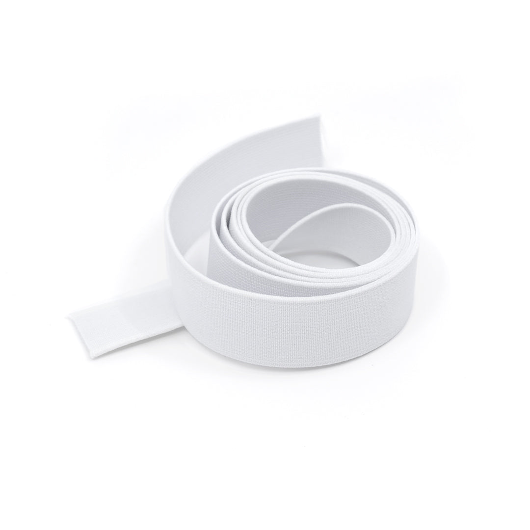 1" (25mm) Soft Woven Elastic White 1 meter Blackbird Fabrics