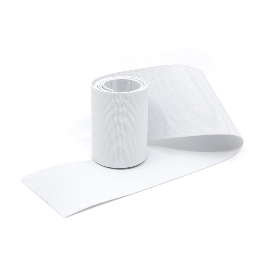 3" (75mm) Woven Elastic - White - 1 meter *Imperfect*