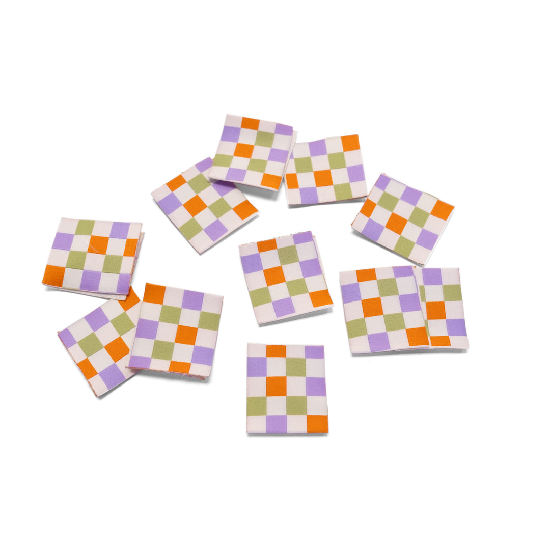 Checkers Labels - Pack of 8 | Blackbird Fabrics