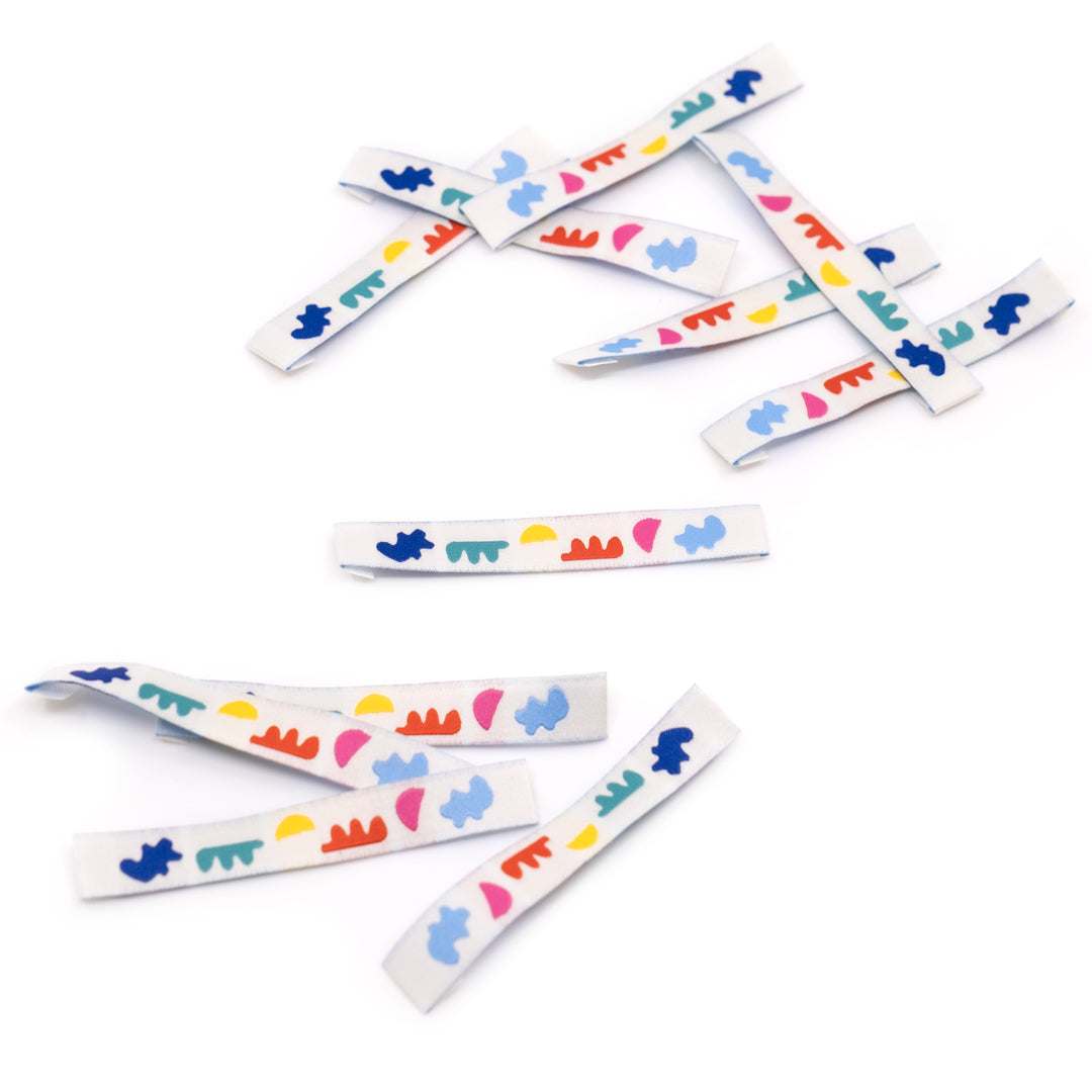 Artsy Shapes Labels - Pack of 8 | Blackbird Fabrics