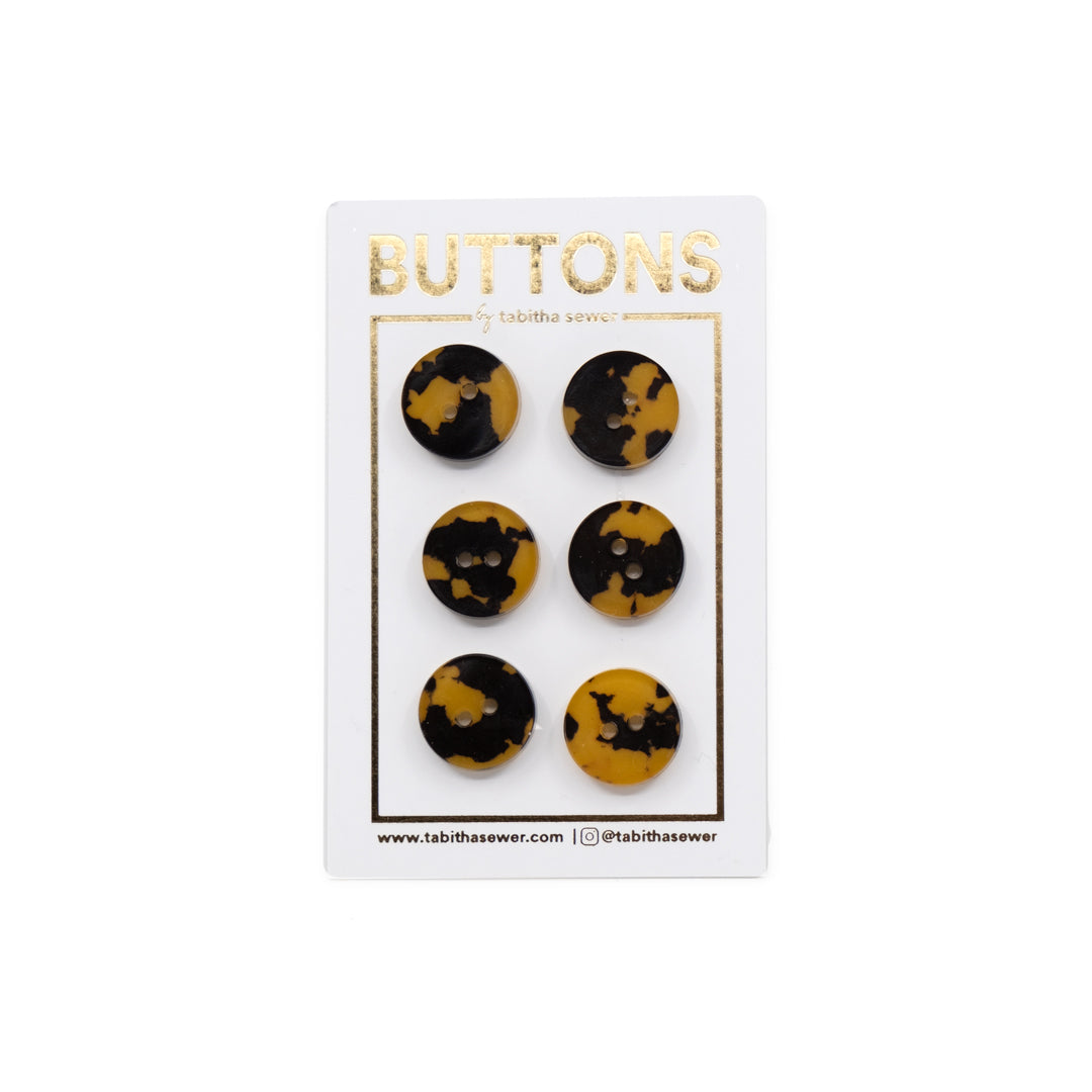 Tabitha Sewer Tortoise Classic Circle Buttons (15mm) Copper - Set of 6