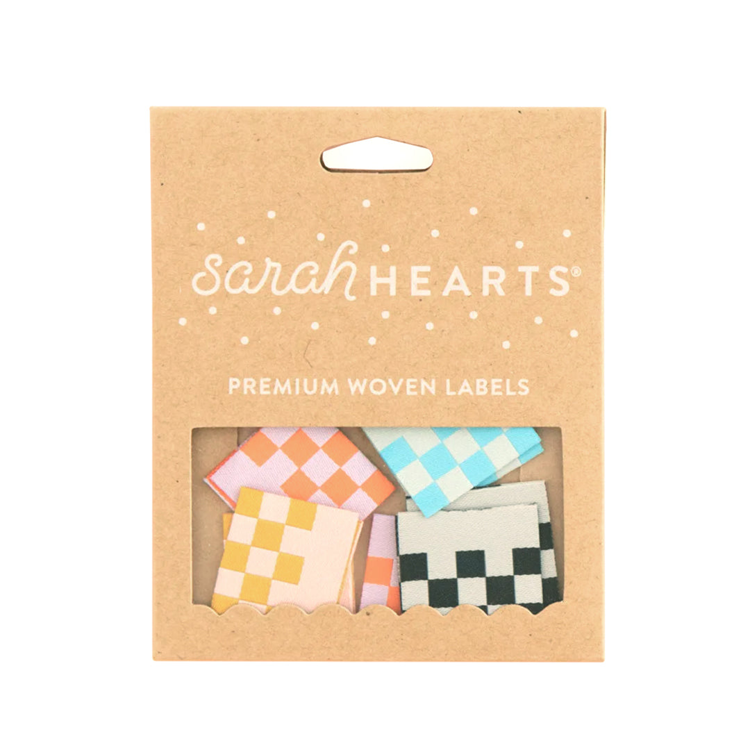 CHECKERBOARD MULTI PACK Woven Labels by Sarah Hearts