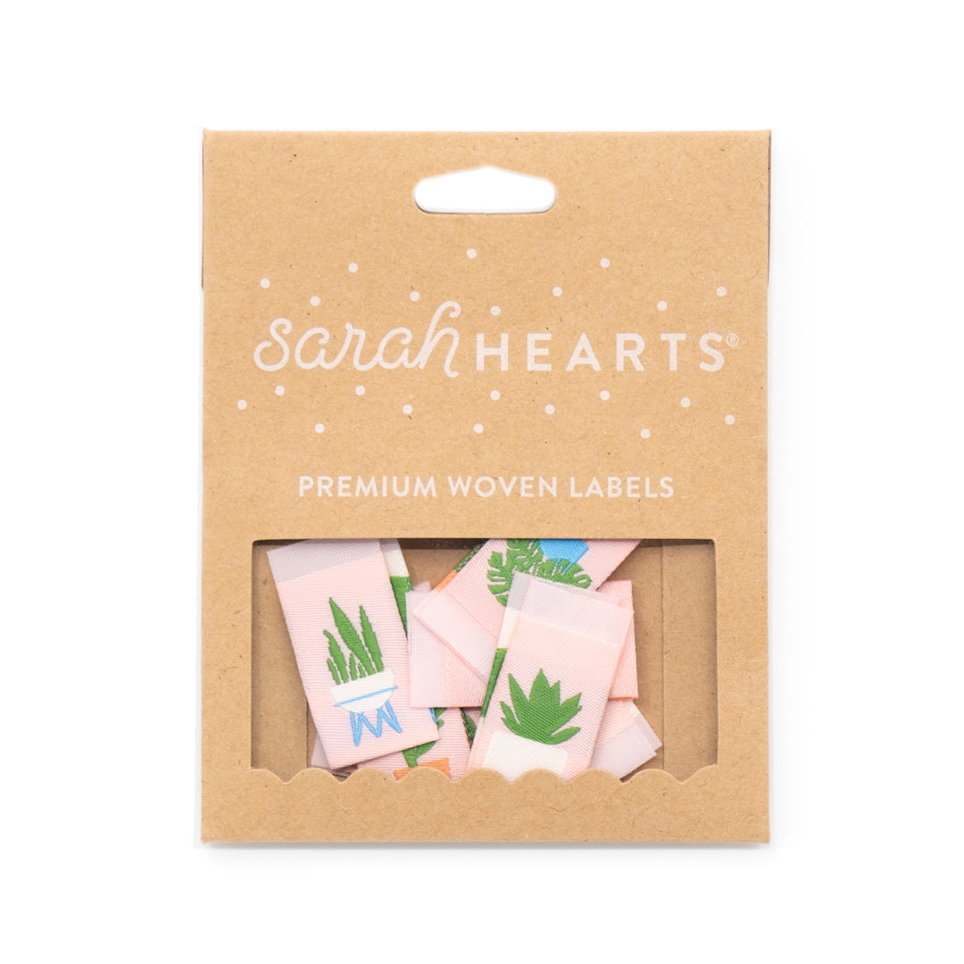 HOUSEPLANTS Woven Labels by Sarah Hearts | Blackbird Fabrics