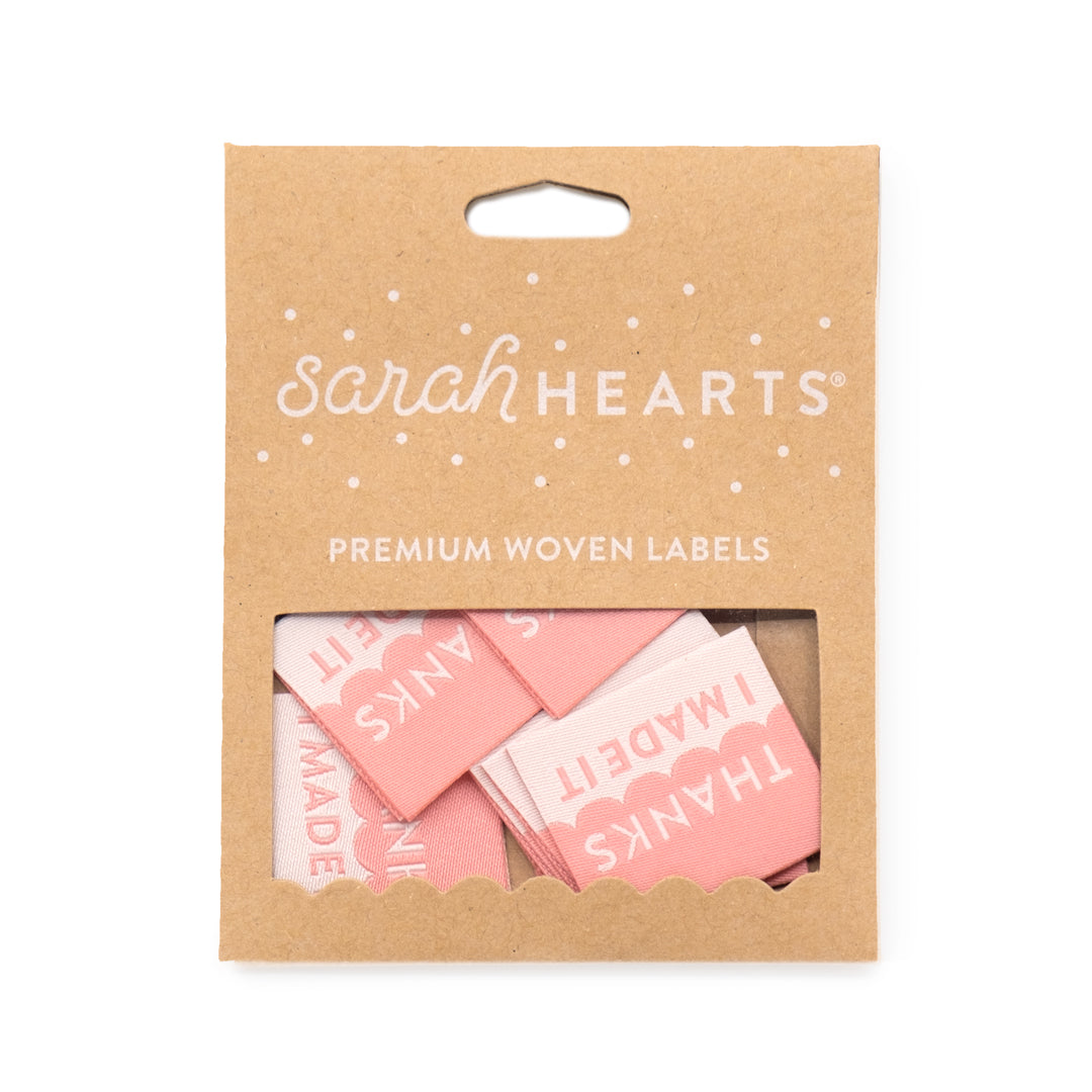THANKS I MADE IT Woven Labels by Sarah Hearts | Blackbird Fabrics