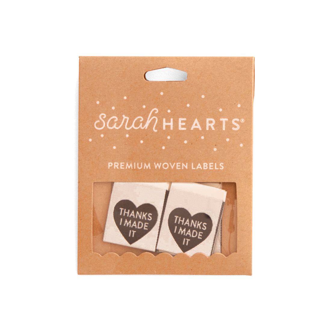THANKS I MADE IT HEART Labels by Sarah Hearts