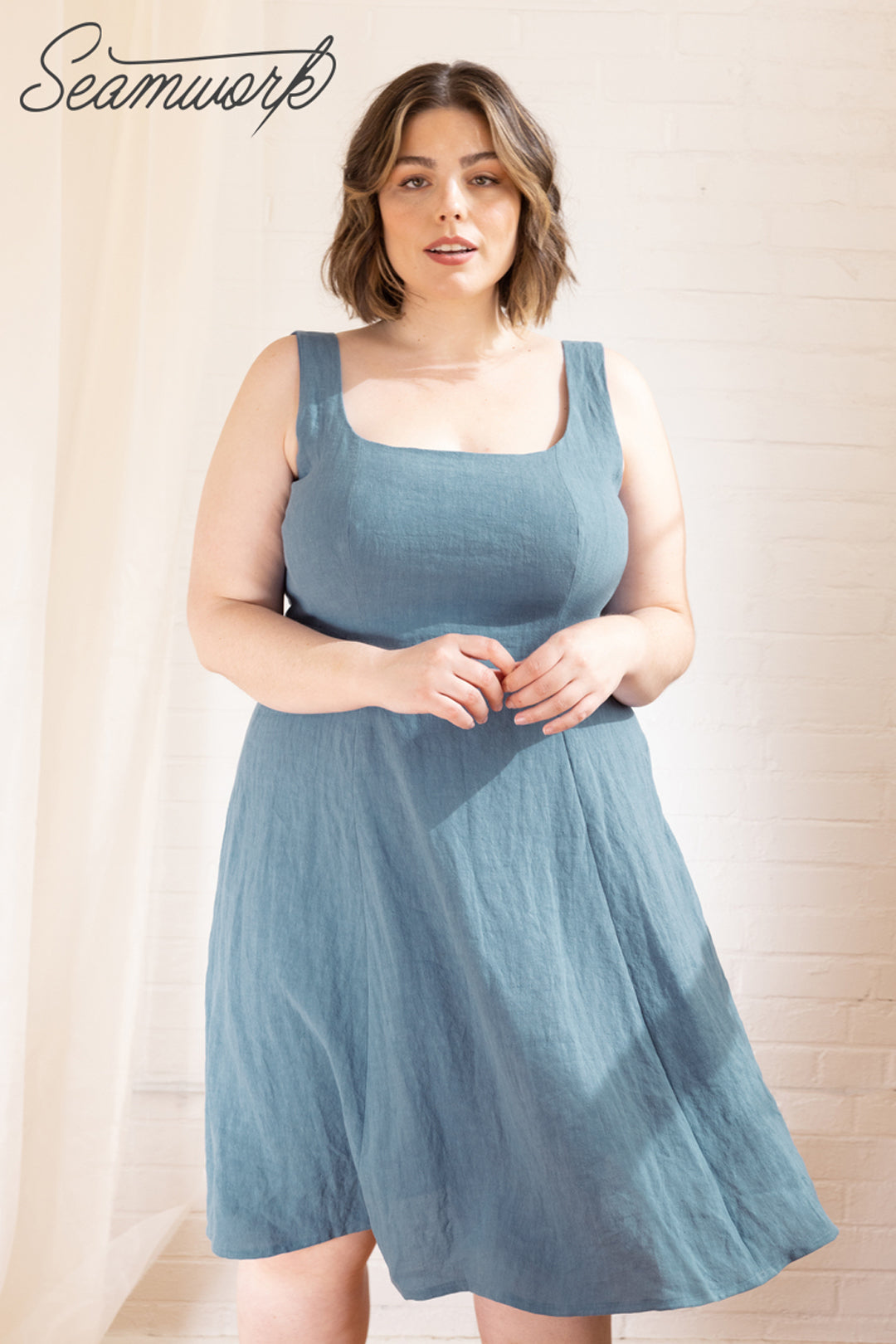 Washed Linen - Pacific Blue