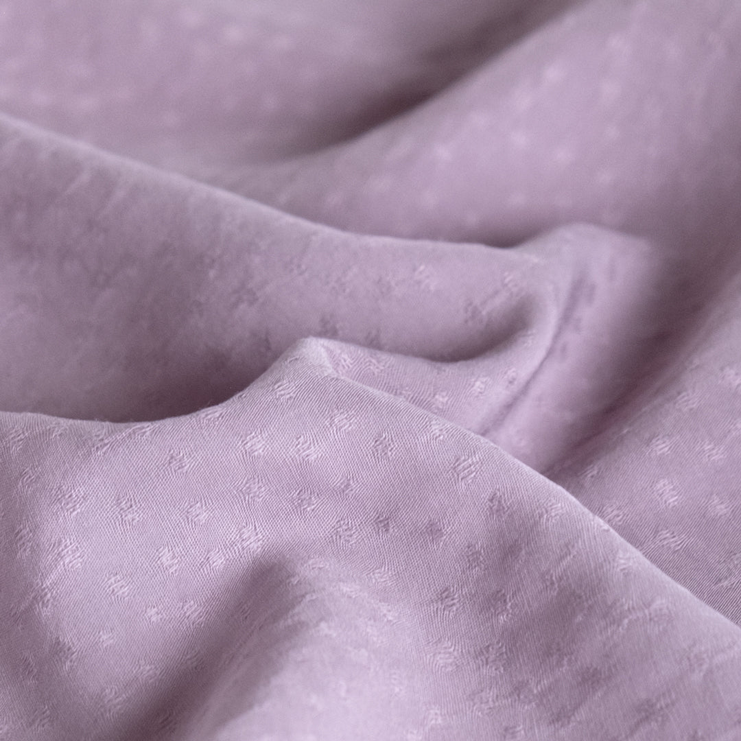 Silky Dotted Viscose Dobby - Dove