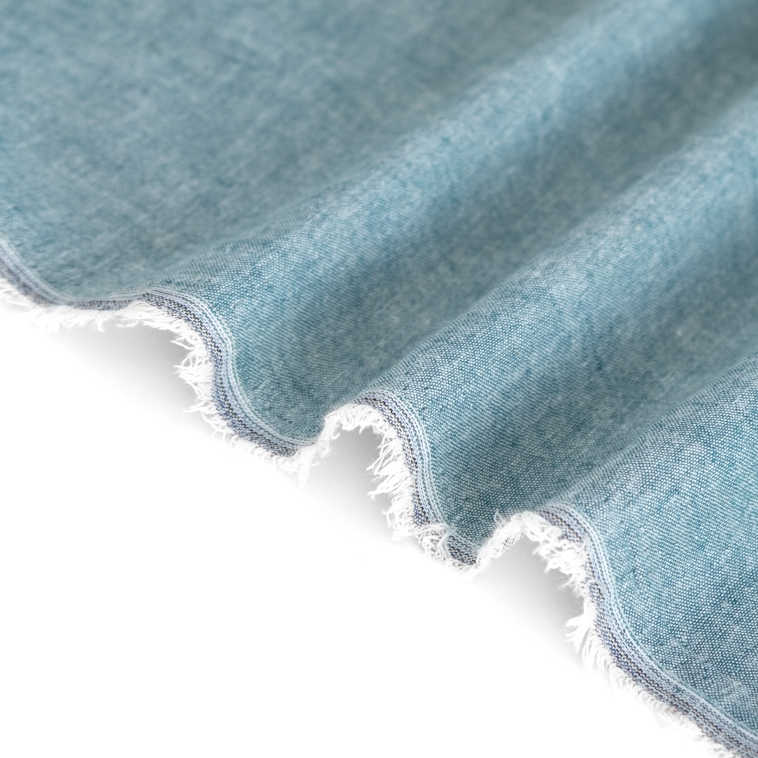 Hemp & Organic Cotton Chambray - Teal