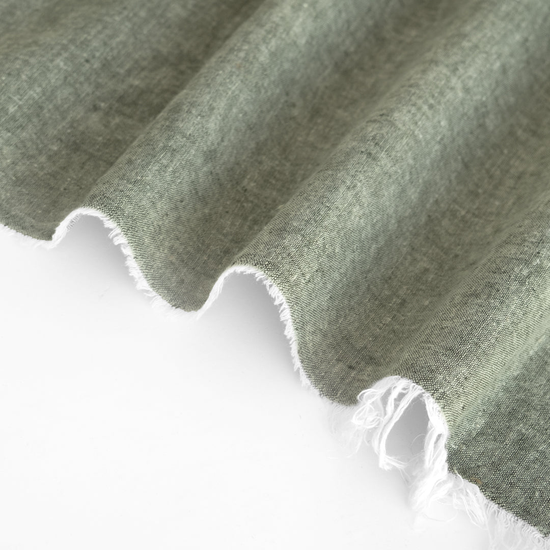 Hemp & Organic Cotton Chambray - Forest