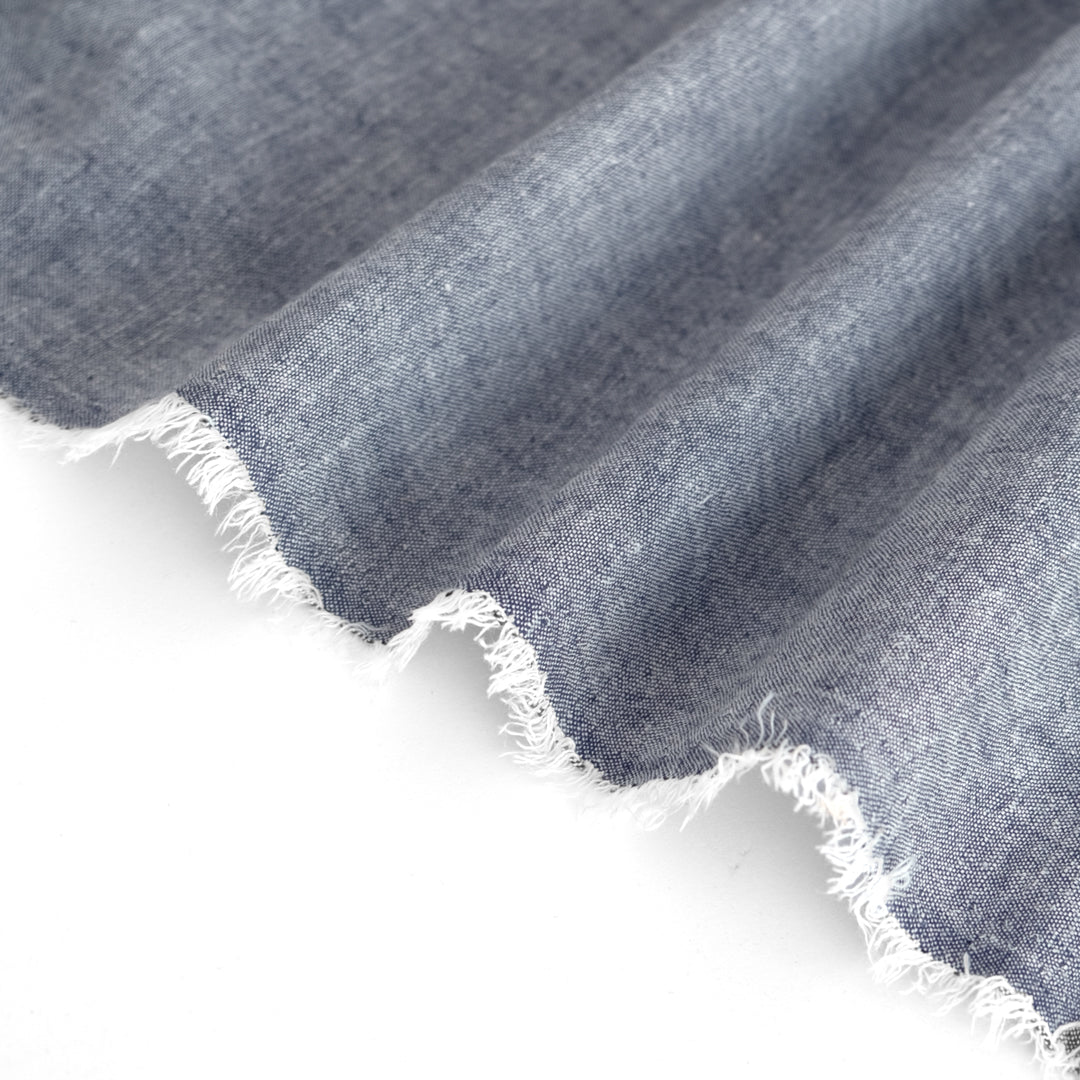 Hemp & Organic Cotton Chambray - Navy