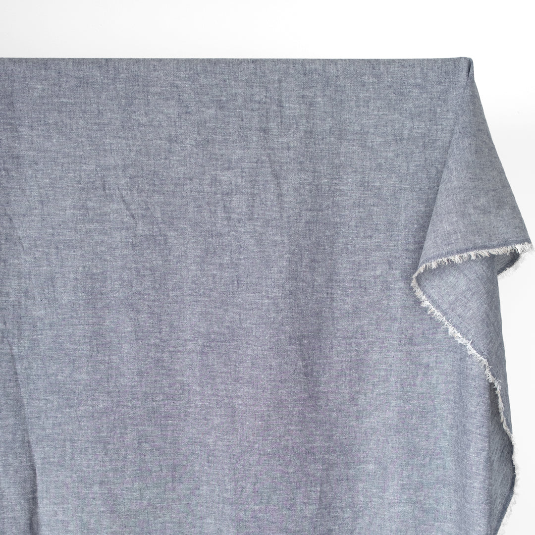 Hemp & Organic Cotton Chambray - Navy