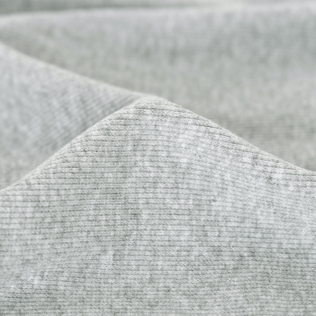 Organic Cotton 2x2 Ribbing - Heather Grey