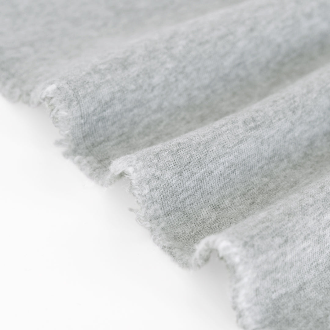 100% Organic Cotton Sweatshirt Fleece - Heather Grey