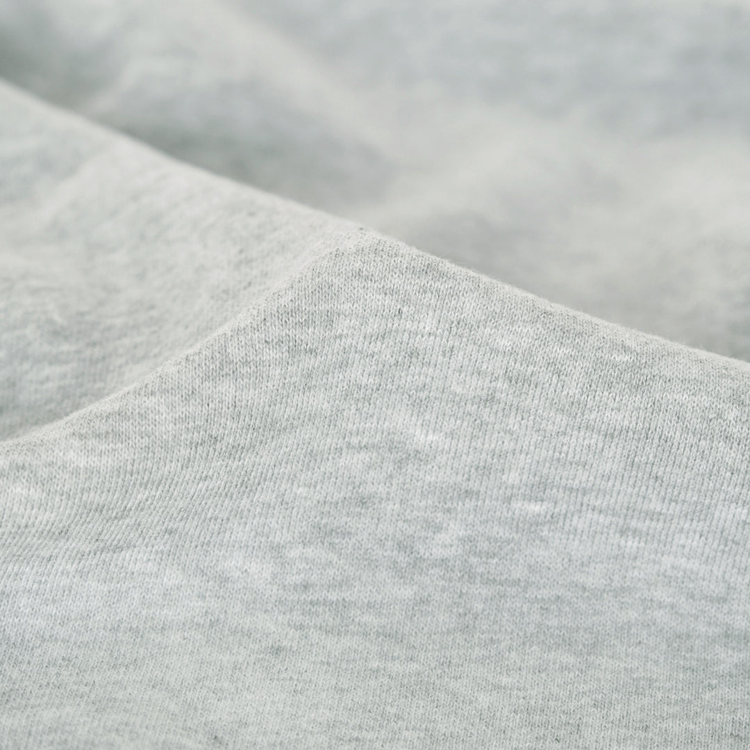 100% Organic Cotton Sweatshirt Fleece - Heather Grey