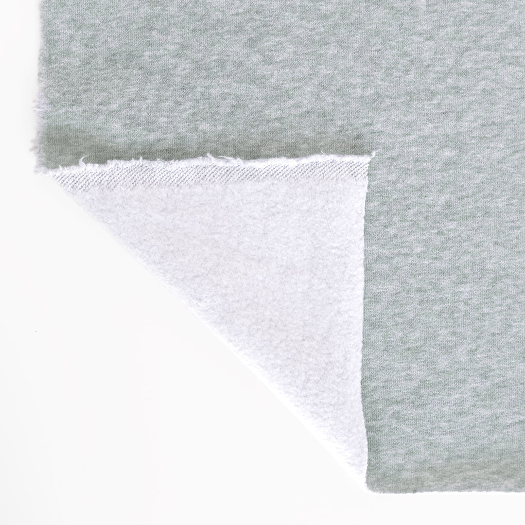 100% Organic Cotton Sweatshirt Fleece - Heather Grey