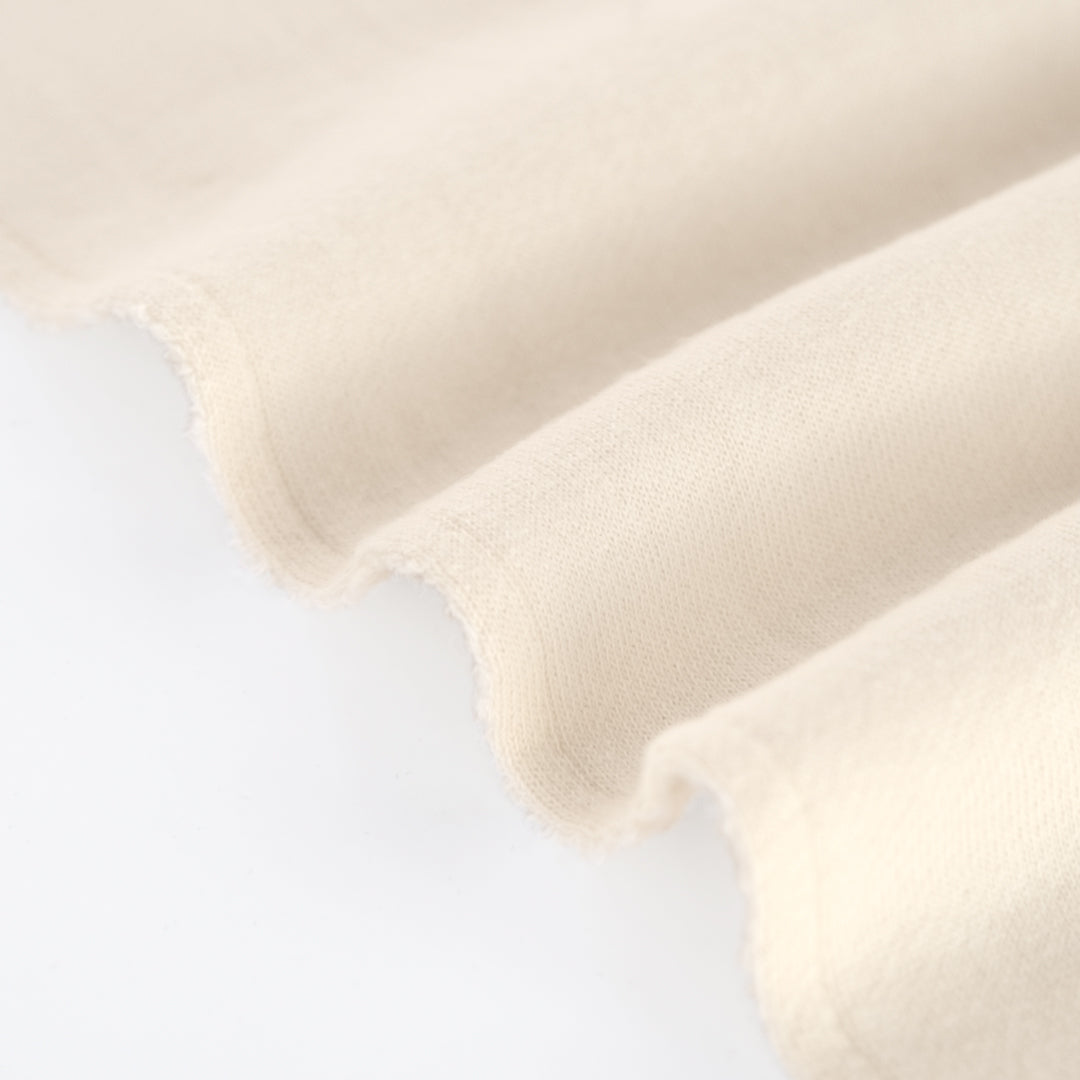 100% Organic Cotton Sweatshirt Fleece - Vanilla