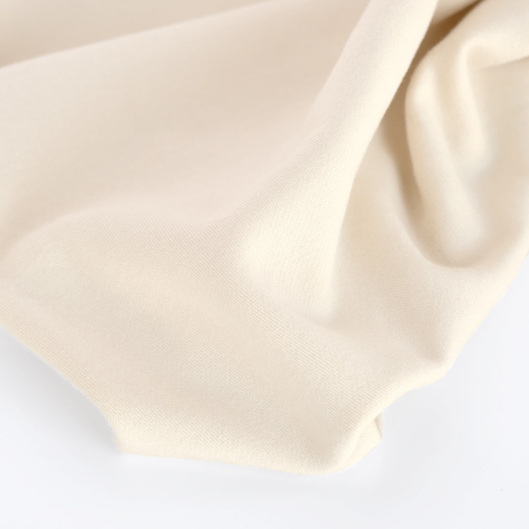 100% Organic Cotton Sweatshirt Fleece - Vanilla