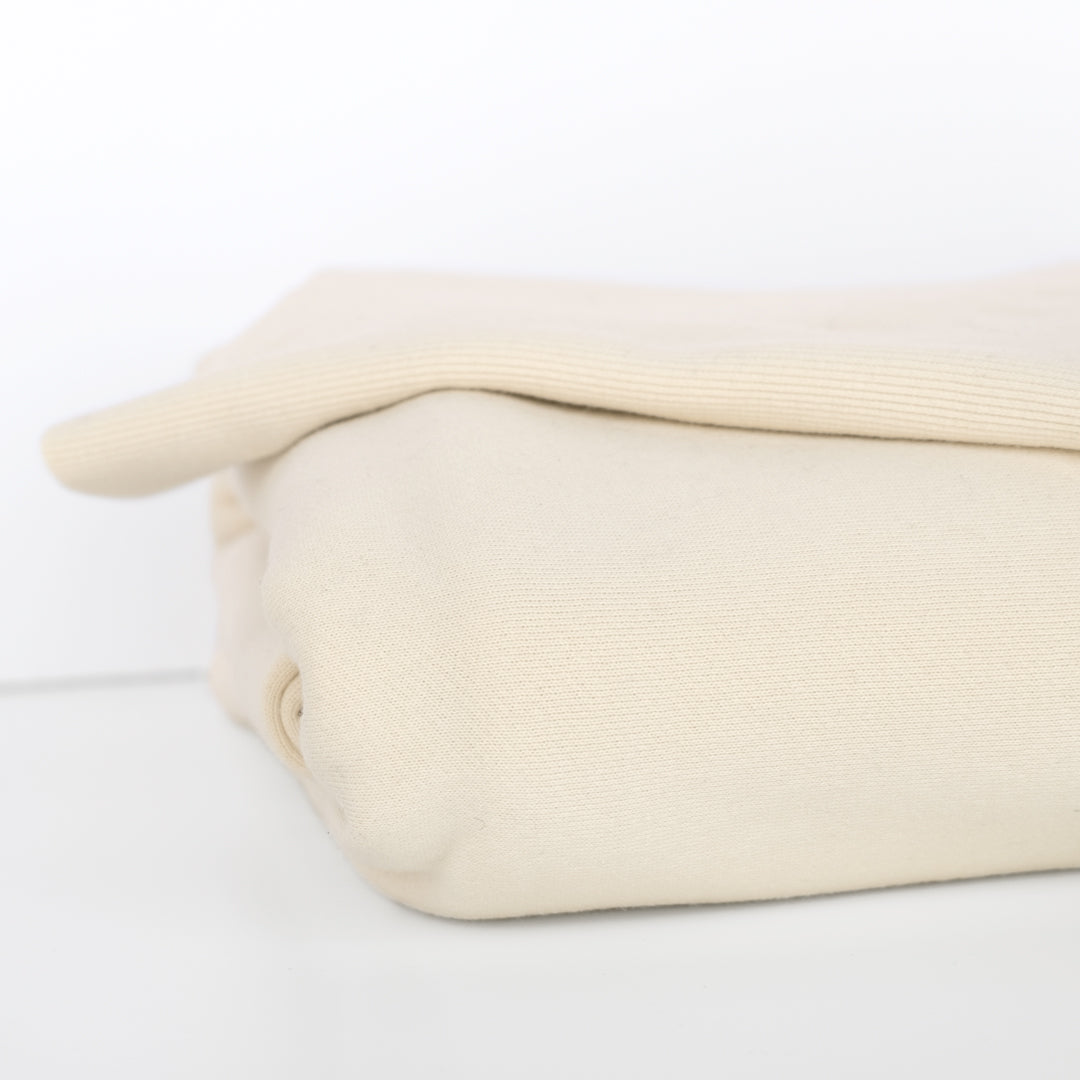 100% Organic Cotton Sweatshirt Fleece - Vanilla