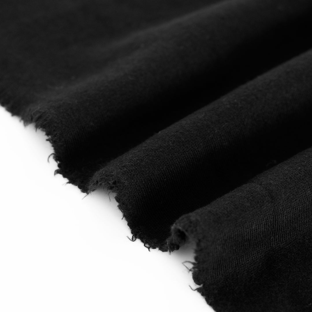 100% Organic Cotton Sweatshirt Fleece - Black