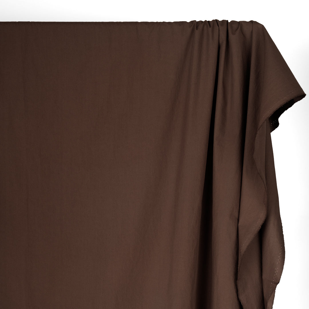 Washed Cotton Poplin - Coffee Bean
