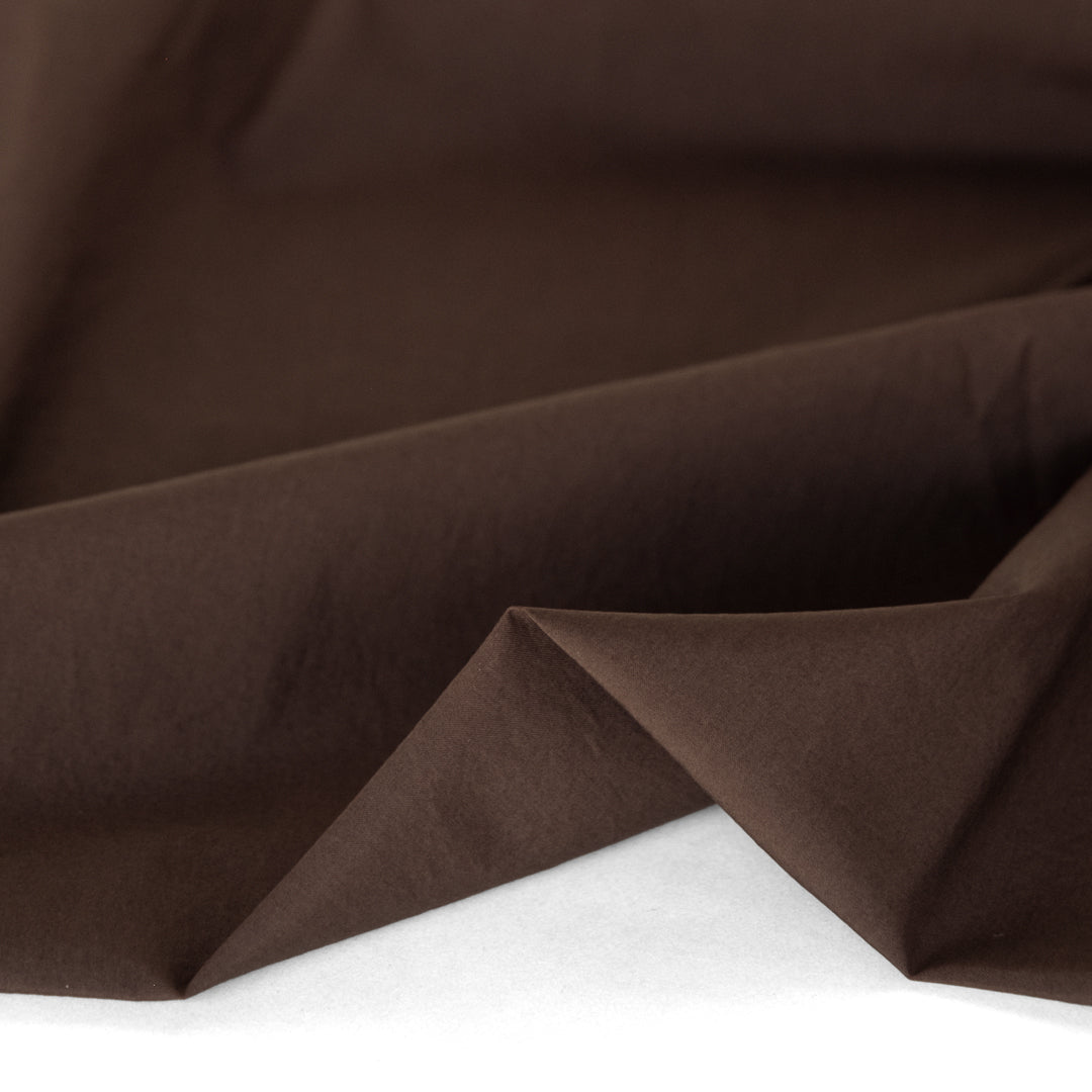 Washed Cotton Poplin - Coffee Bean