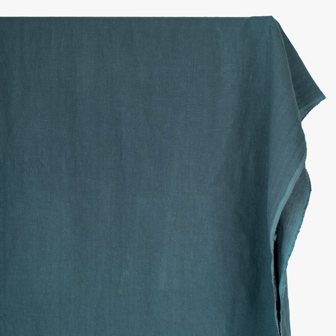 Washed Linen - Petrol | Blackbird Fabrics