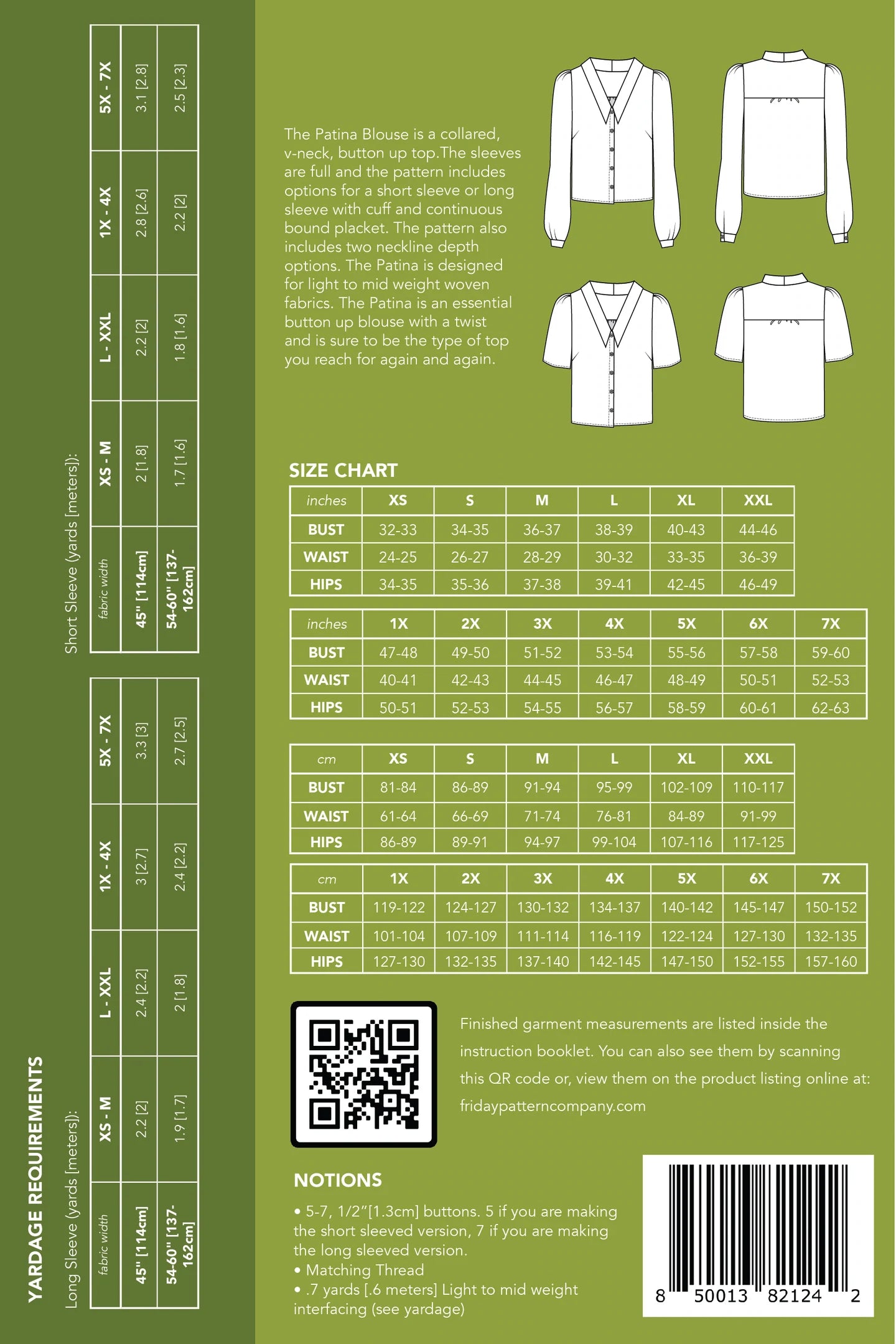 Patina Blouse - Friday Pattern Co