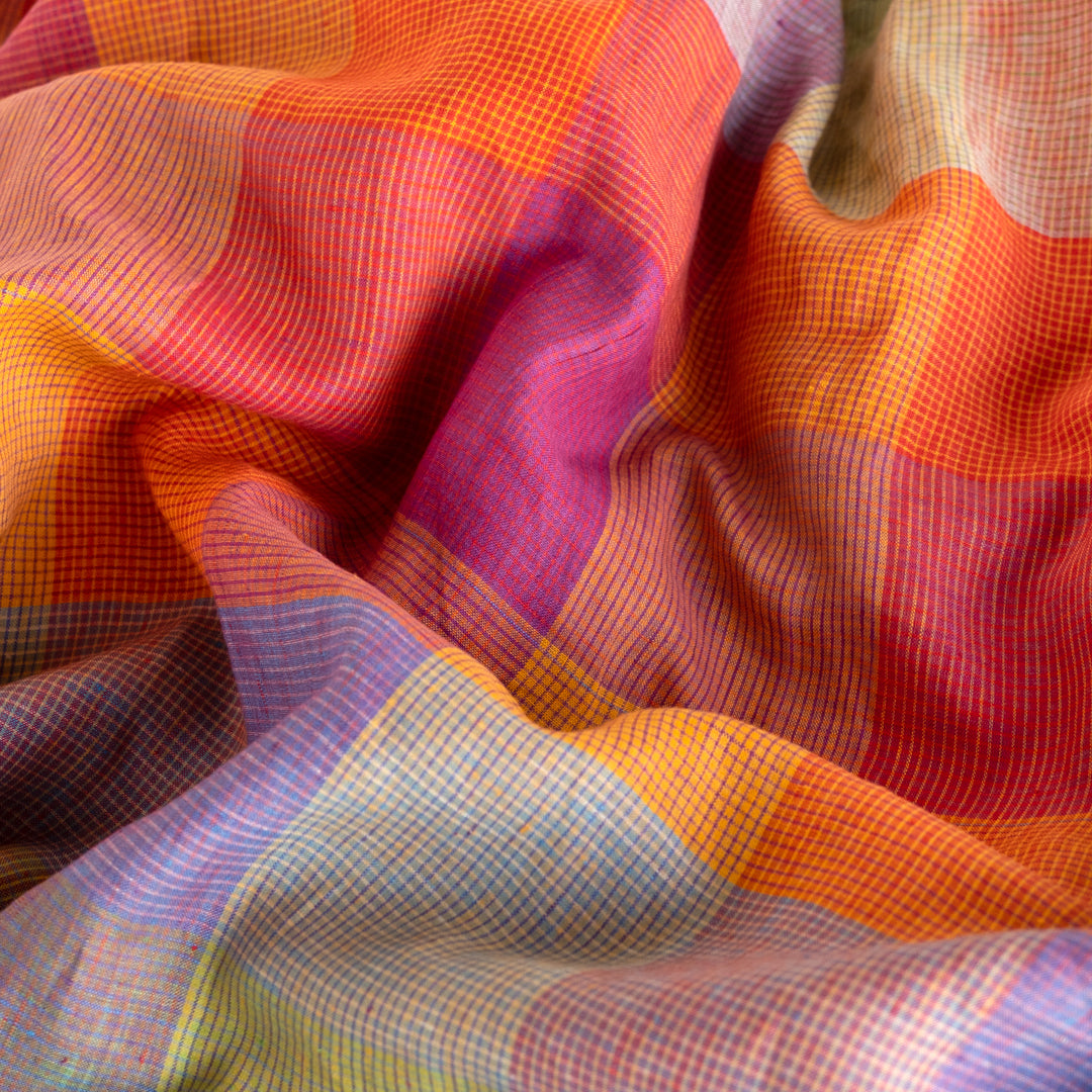 Prism Check Yarn-Dyed Linen - Rainbow | Blackbird Fabrics