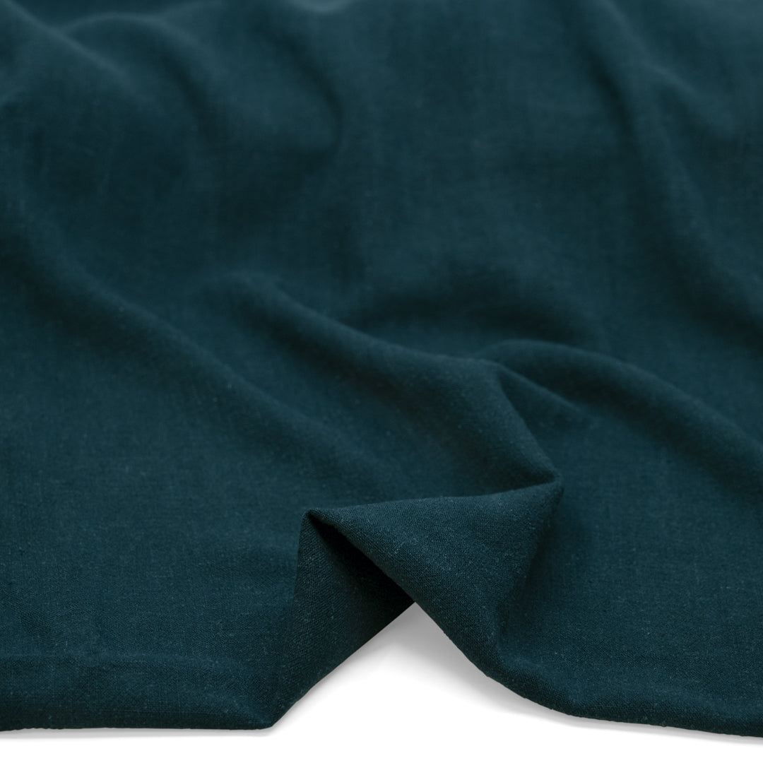 Viscose Linen Noil - Midnight Spruce | Blackbird Fabrics