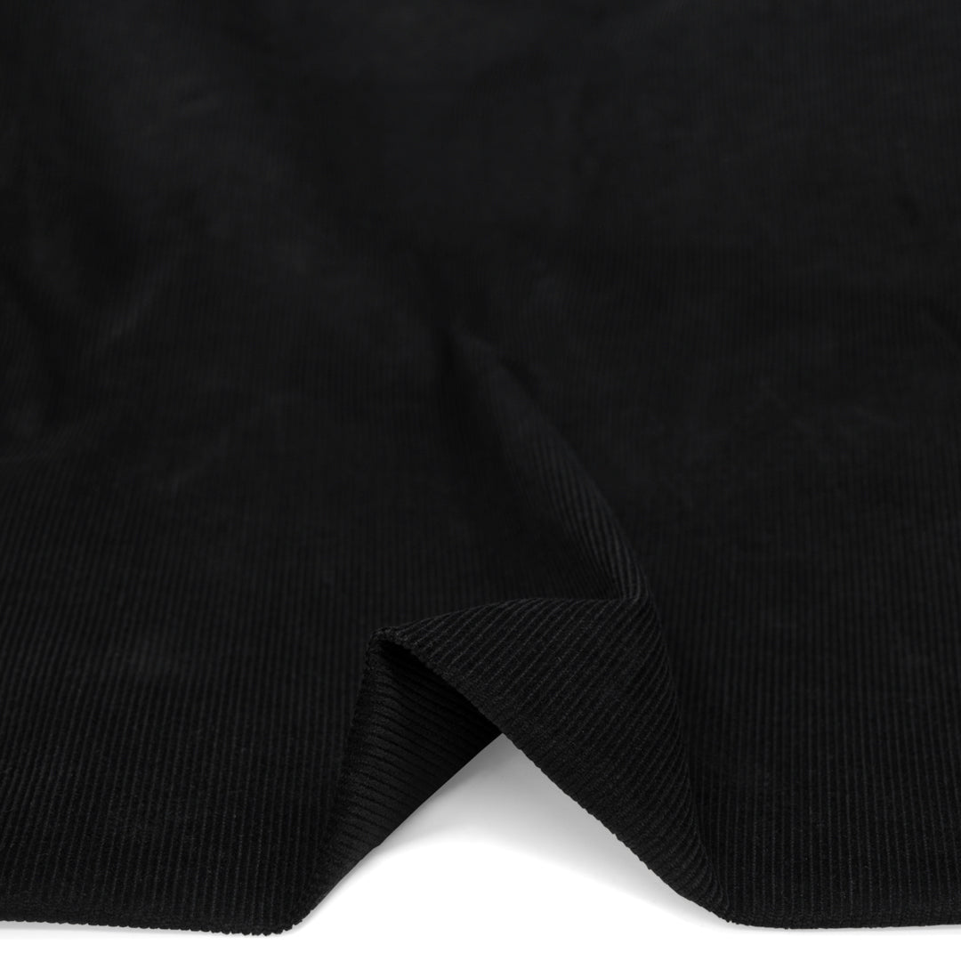 Fine Cotton Corduroy - Black | Blackbird Fabrics