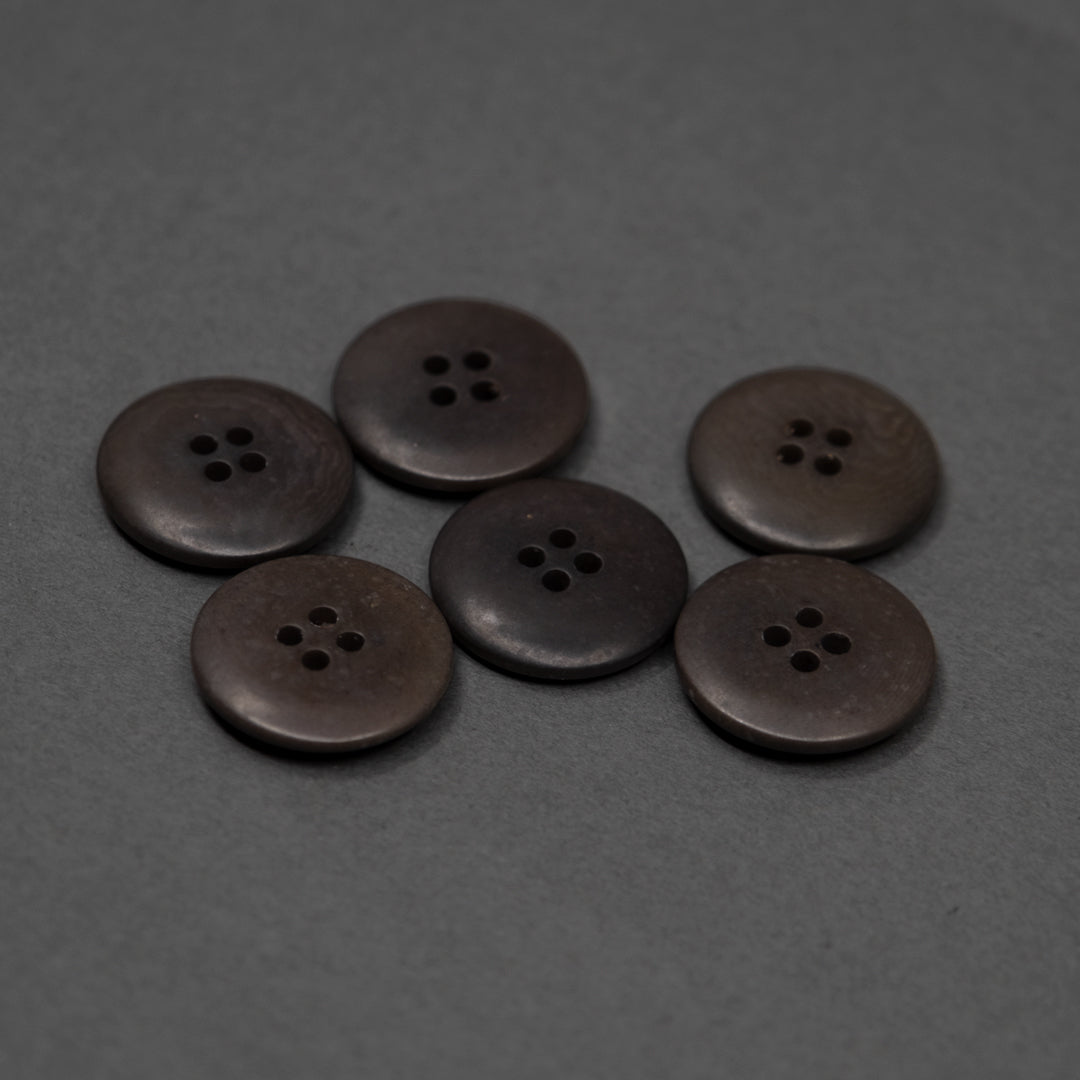 Mocha 23mm (15/16") Buttons - Set of 6 | Blackbird Fabrics