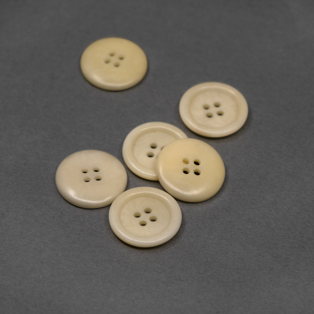 Buttermilk 23mm (15/16”) Buttons - Set of 6 | Blackbird Fabrics
