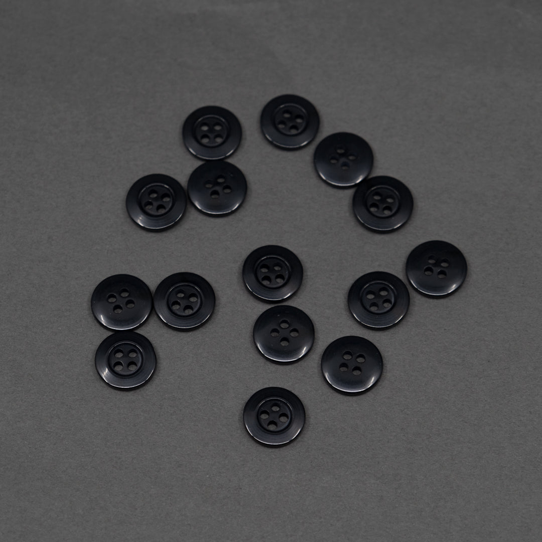 Ink 14mm (9/16") Buttons - Set of 15 | Blackbird Fabrics