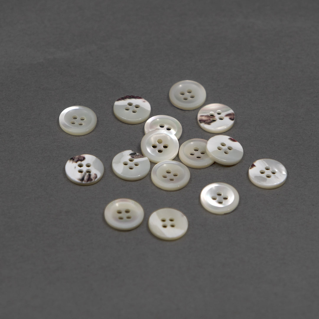 Pearl 13mm (1/2") Shell Buttons - Set of 15 | Blackbird Fabrics