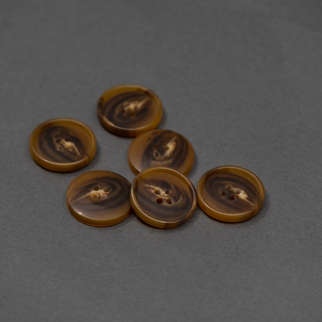 Sepia Swirl 23mm (15/16”) Buttons - Set of 6 | Blackbird Fabrics