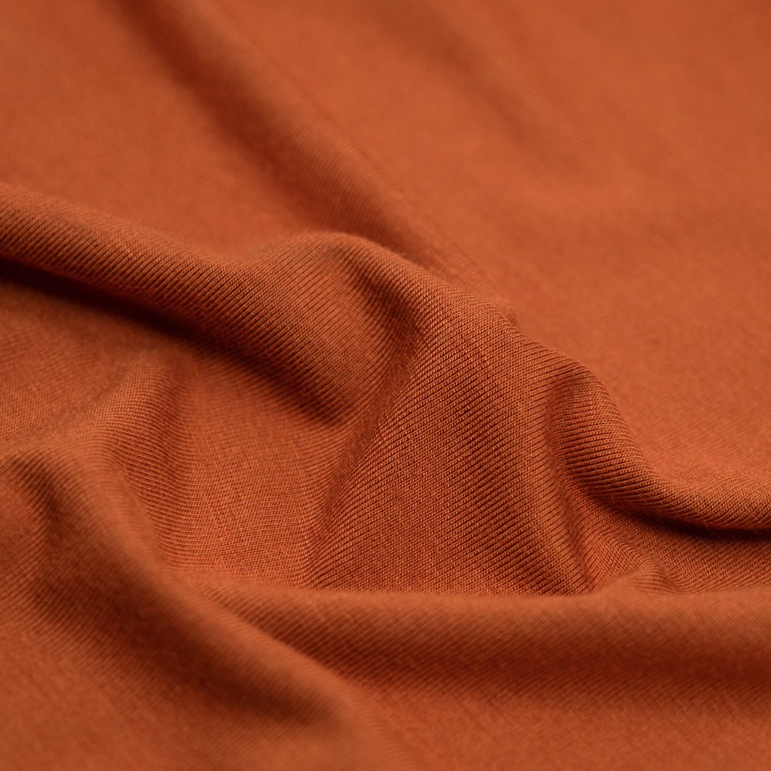 Bamboo Jersey Knit - Rust | Blackbird Fabrics