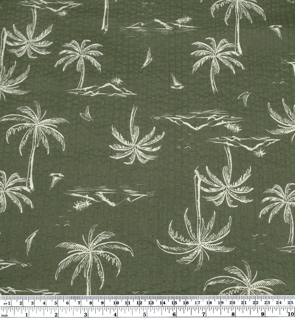 Cabana Views Crinkle Cotton - Willow | Blackbird Fabrics