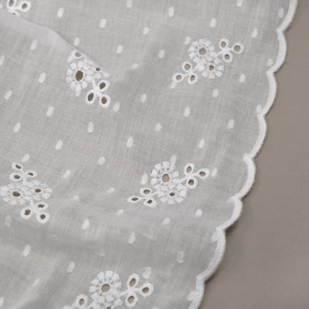 Charmed Cotton Eyelet - White | Blackbird Fabrics