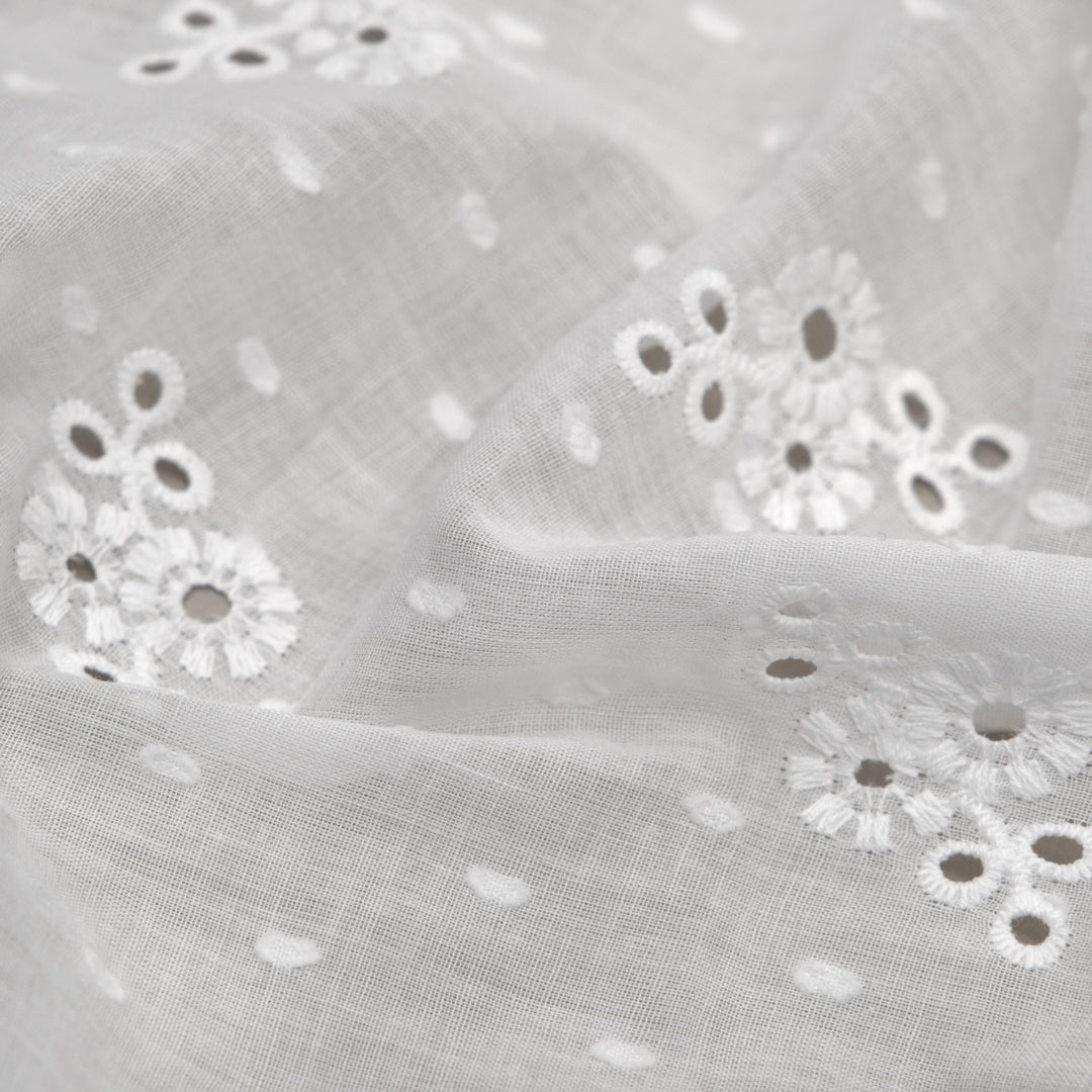 Charmed Cotton Eyelet - White | Blackbird Fabrics